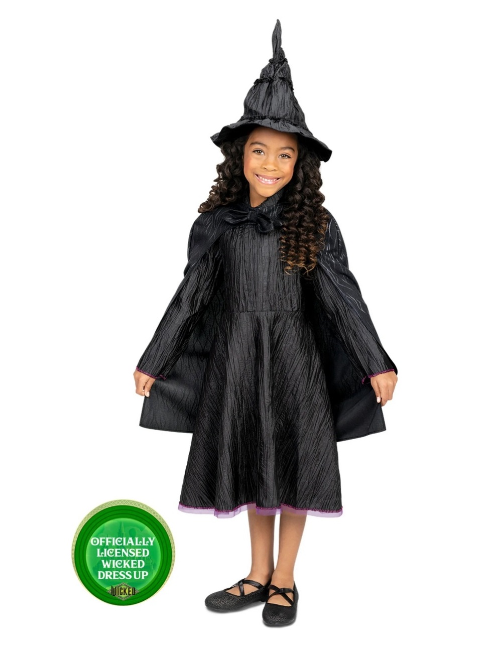Wicked Deluxe Elphaba Defying Gravity Black Dress Up Set Girls Size 4-6x NEW